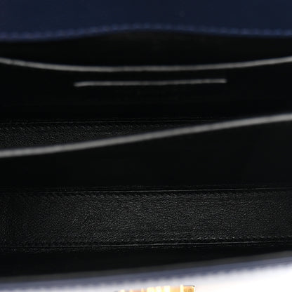 Saint Laurent Grain de Poudre Mini Classic Monogram Cassandra Top Handle Blue Charron 5 of 10