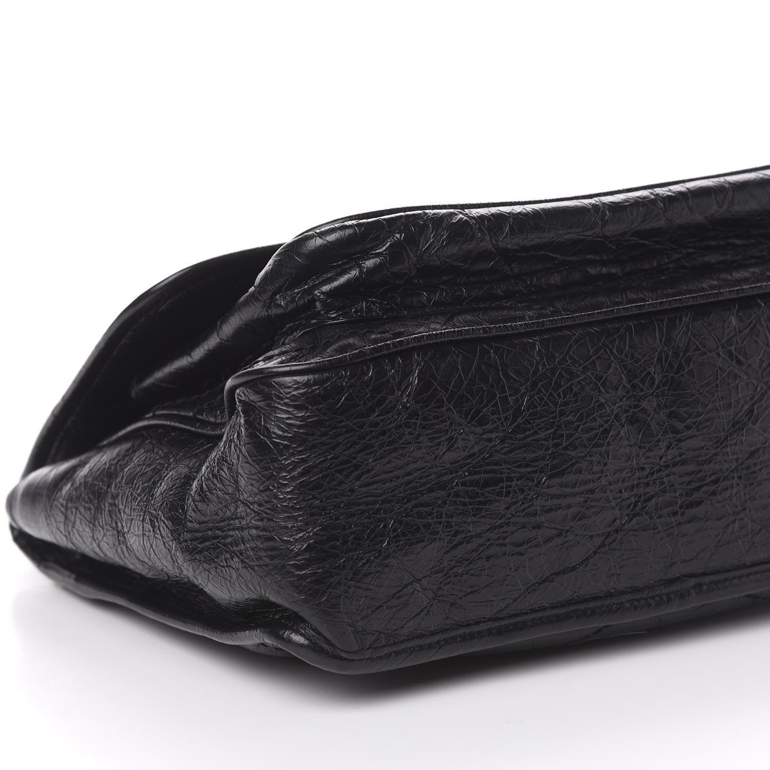 Saint Laurent Crinkled Calfskin Matelasse Monogram Medium Niki Chain Satchel Black 10 of 11