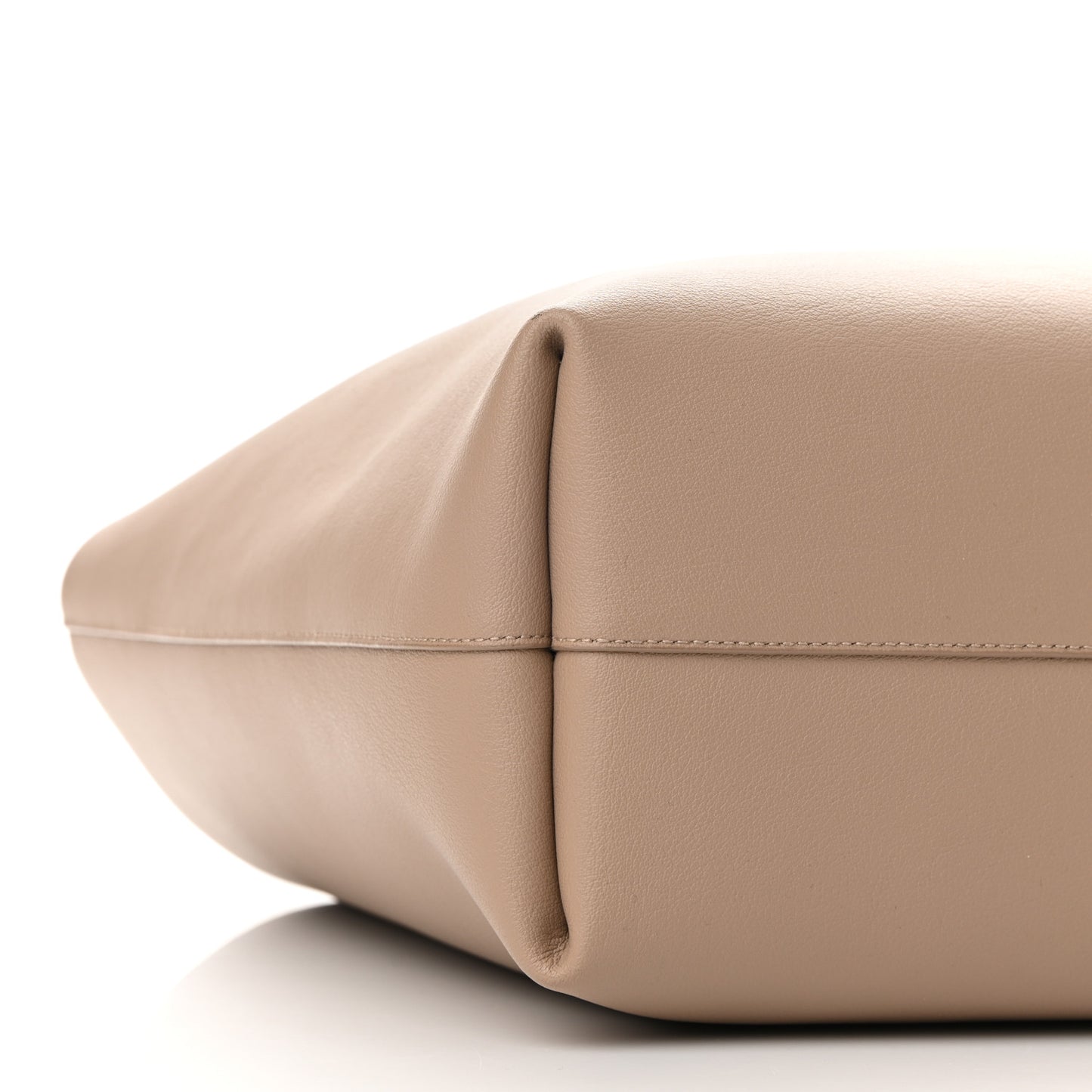 Calfskin Large Shopping Tote Dark Beige
