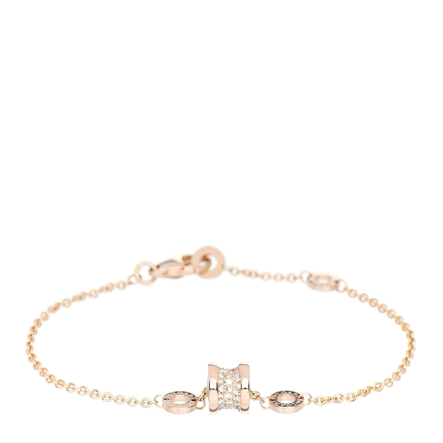 Bulgari 18K Rose Gold Diamond B.Zero1 Bracelet SM 1 of 3