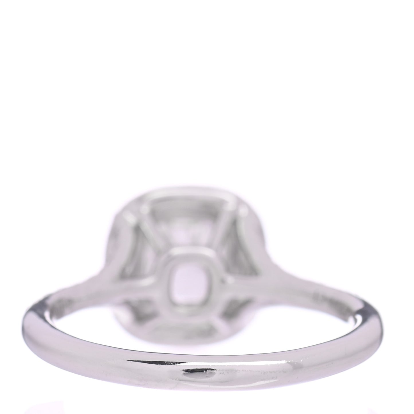 Platinum Diamond .78ct Soleste Cushion Cut Double Halo Engagement Ring 52 6