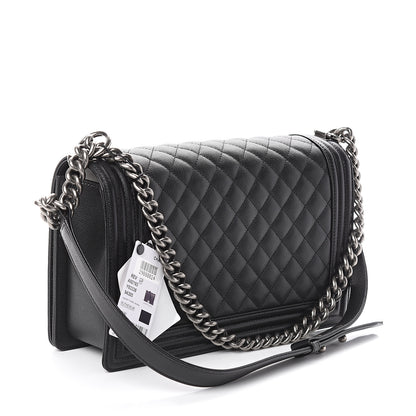 Chanel Caviar Quilted New Medium Boy Flap Black 2 of 9