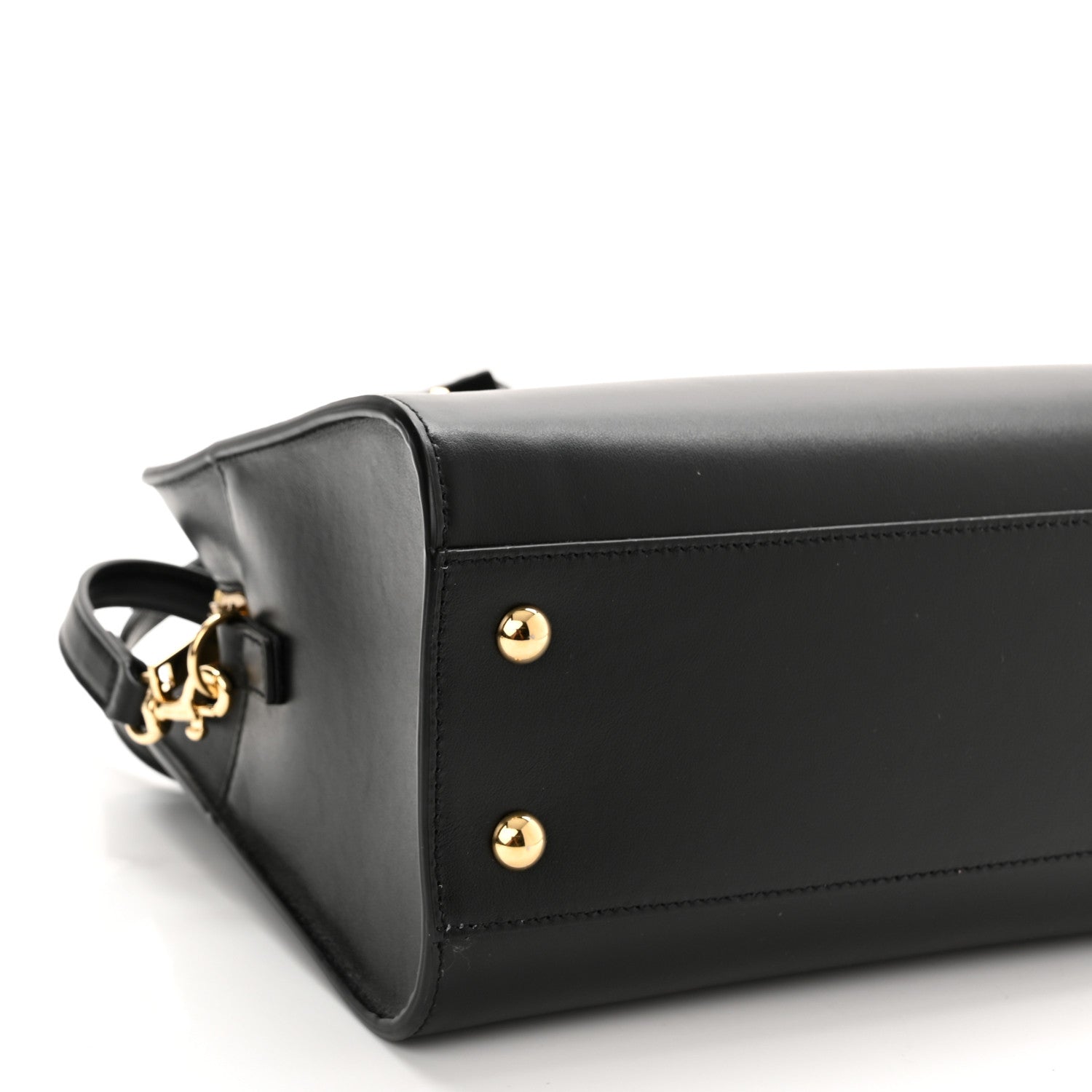 Saint Laurent Calfskin Monogram Baby Cabas Black 7 of 8