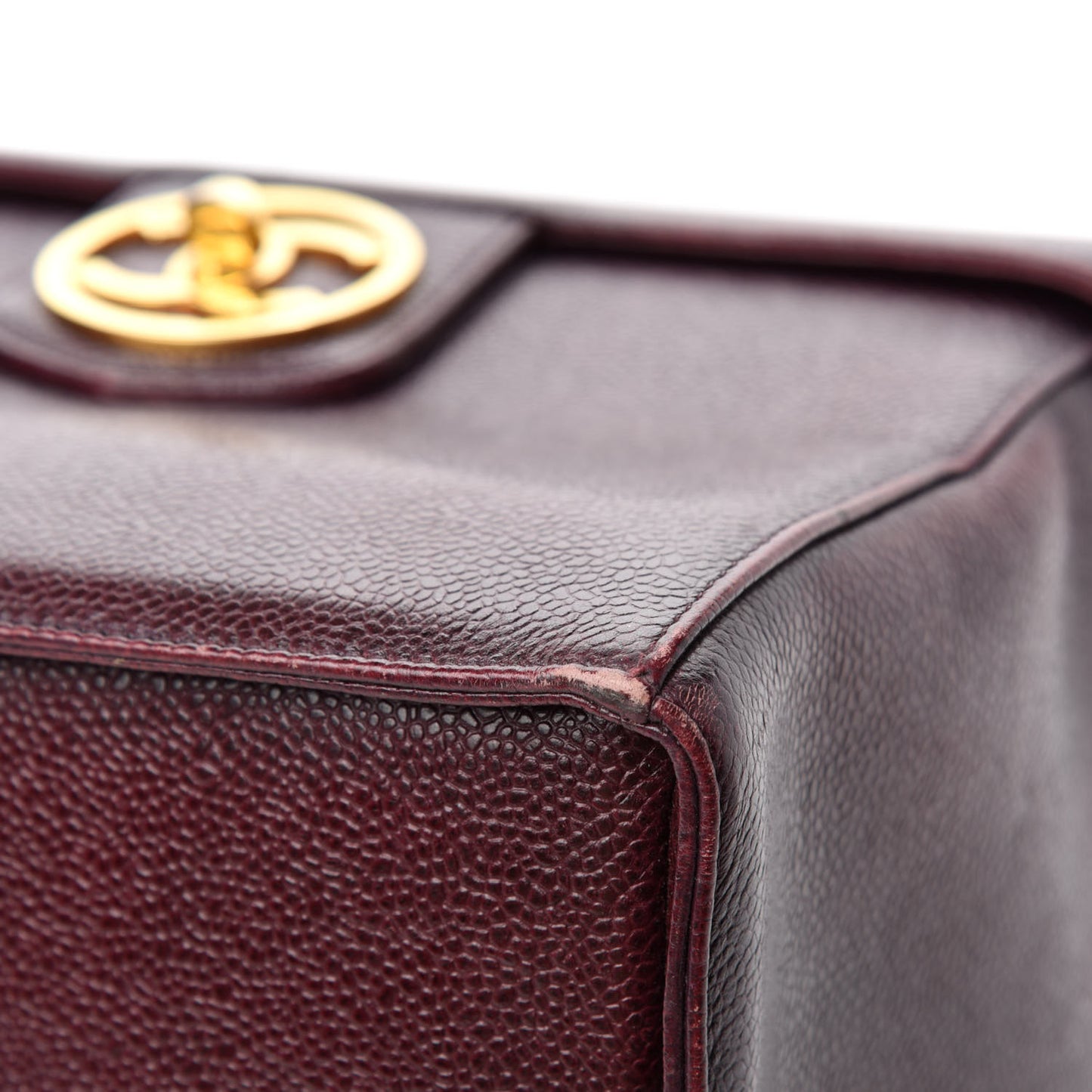Caviar Vanity Case Burgundy