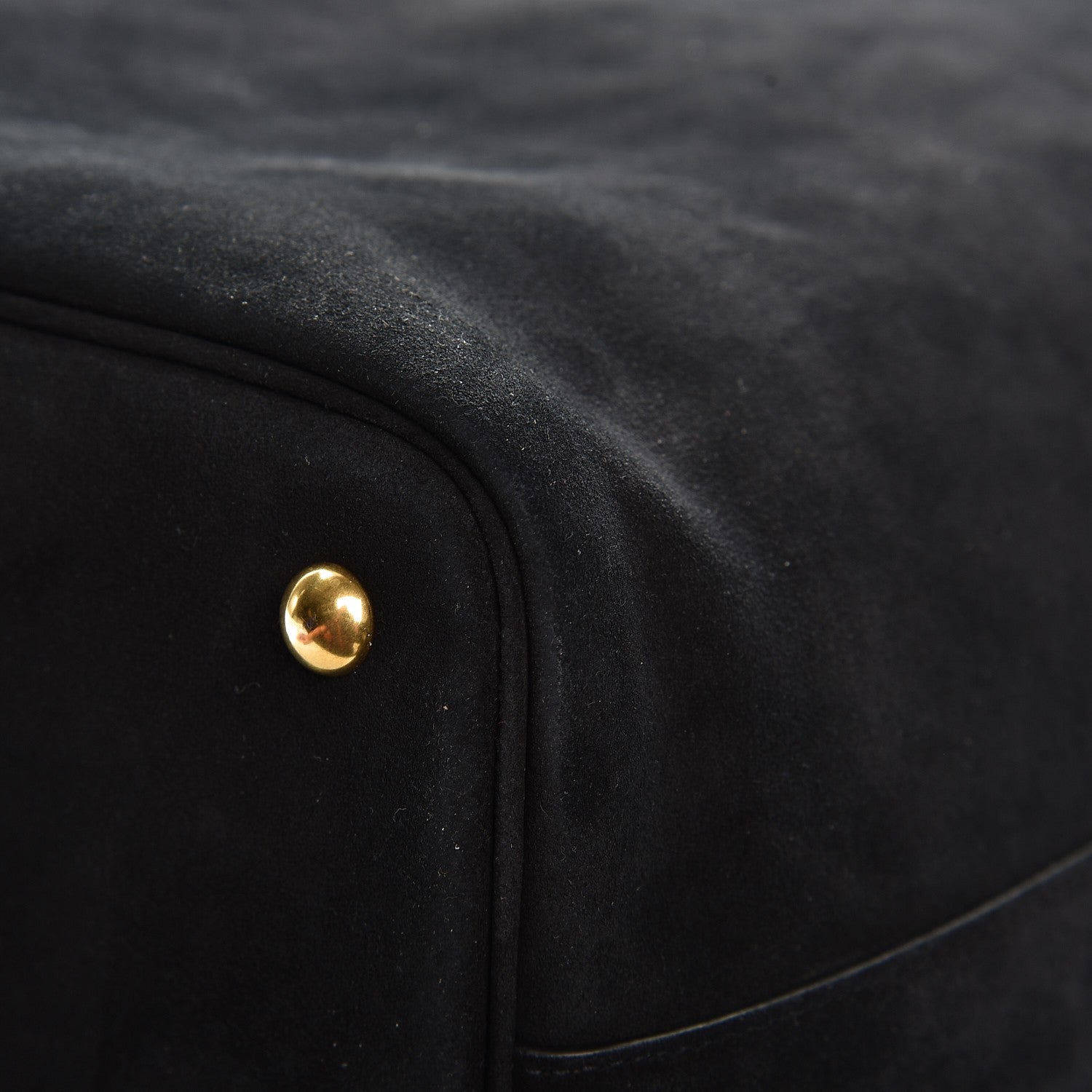 Saint Laurent Suede Studded Bucket Bag Black 9 of 11