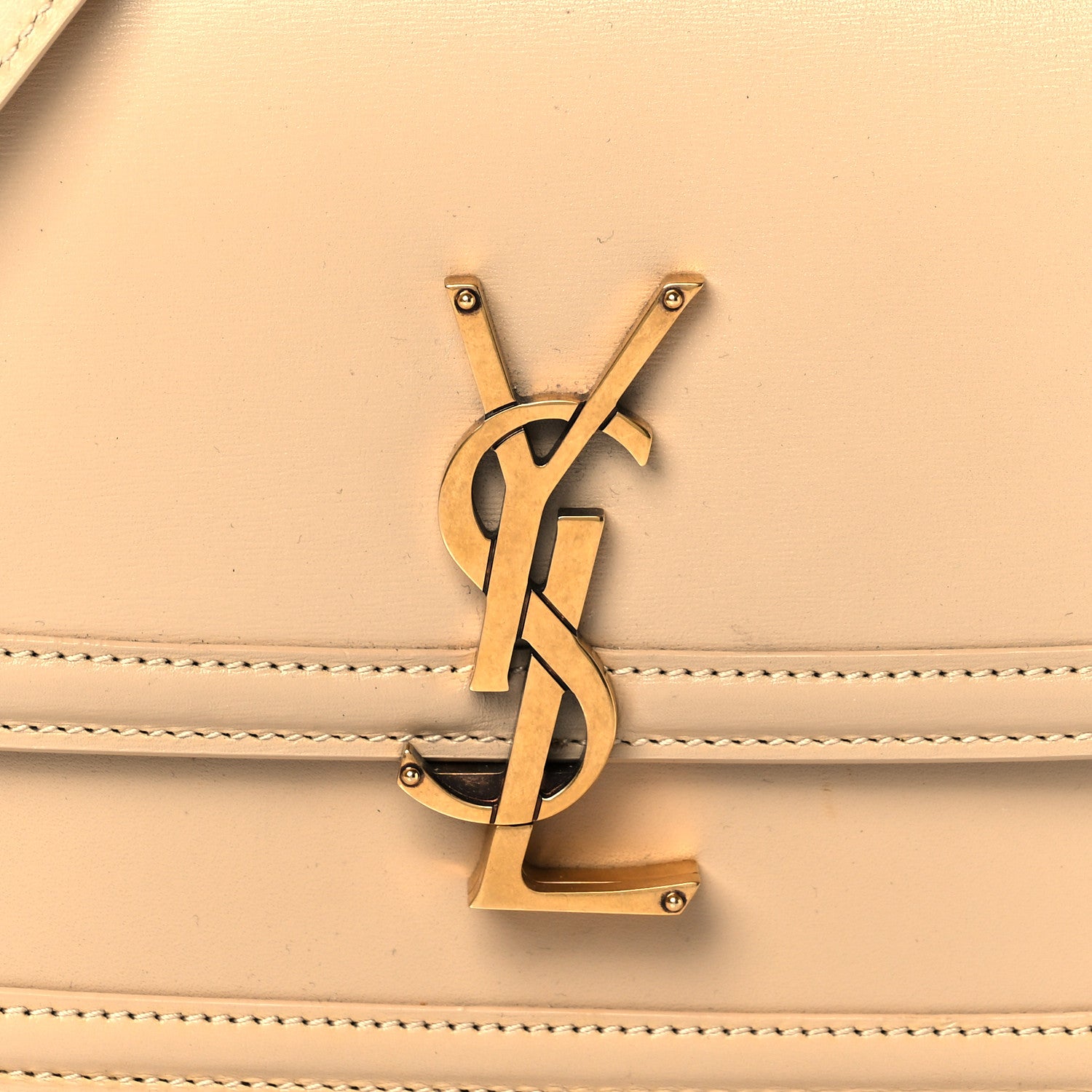 Saint Laurent Smooth Calfskin Small Solferino Satchel Beige 8 of 10