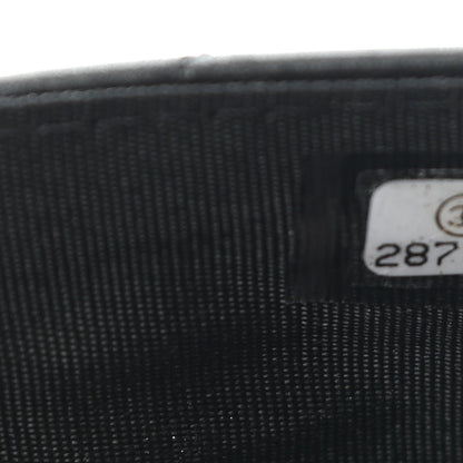 Chanel Calfskin Diamond Stitched CC Wallet Black 7 of 9