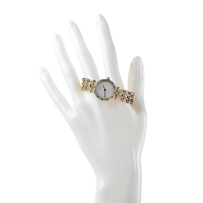 Van Cleef & Arpels 18K Yellow Gold Diamond Emerald 21mm Classic Quartz Watch 2 of 8