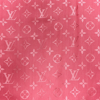 Louis Vuitton Silk Wool Monogram Shawl Fuschia 4 of 4