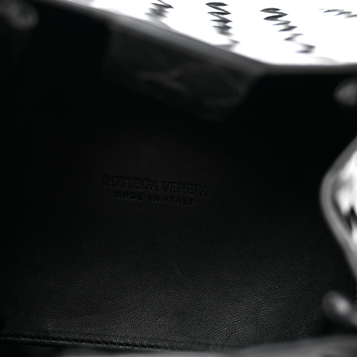 Nappa Intrecciato Small Parachute Shoulder Bag Black