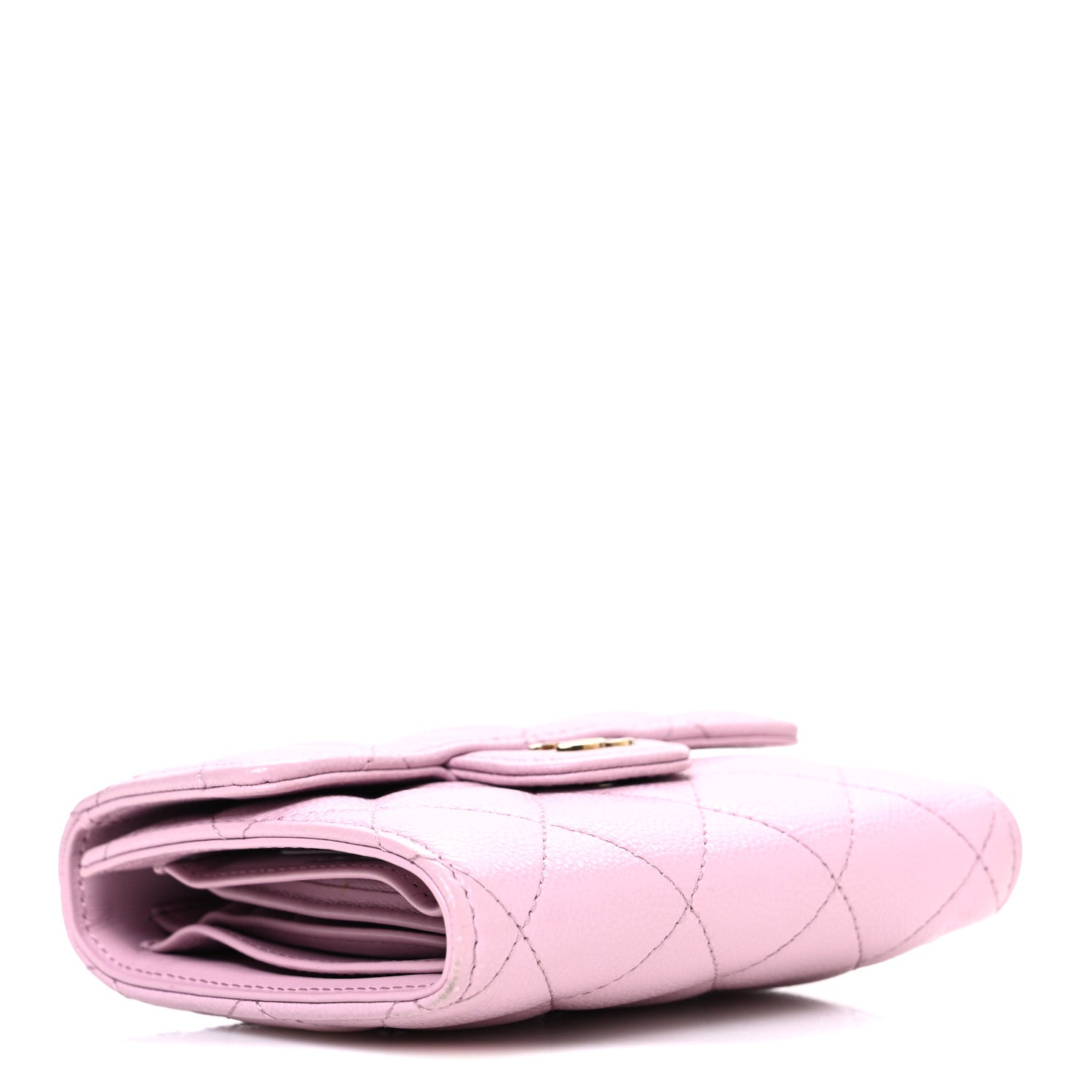Chanel Caviar Quilted Compact Flap Wallet Light Pink 4 of 9