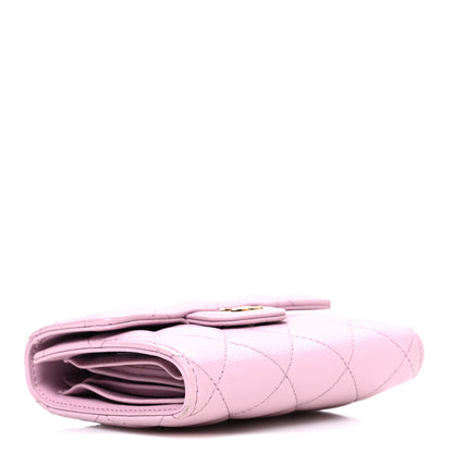 Chanel Caviar Quilted Compact Flap Wallet Light Pink 4 of 9