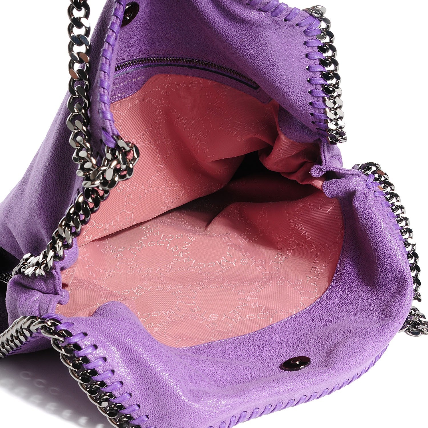 Stella McCartney Faux Leather Shaggy Deer Falabella Small Tote Bright Purple 5 of 8