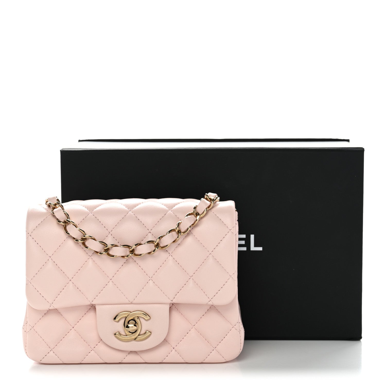 Chanel Lambskin Quilted Mini Square Flap Light Pink 11 of 11