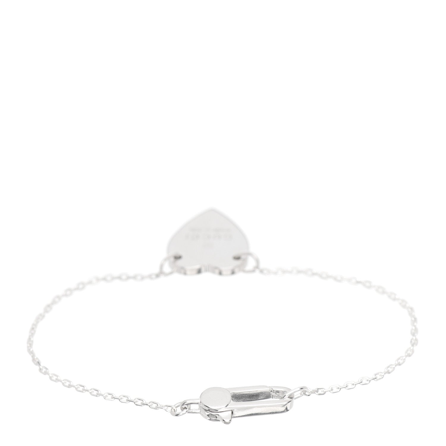 Gucci Sterling Silver Trademark Heart Bracelet 3 of 4
