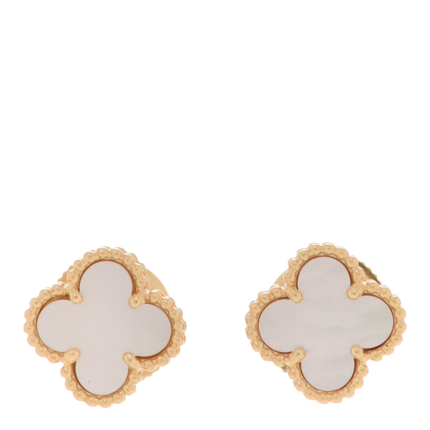 18K Yellow Gold Mother of Pearl Sweet Alhambra Earrings