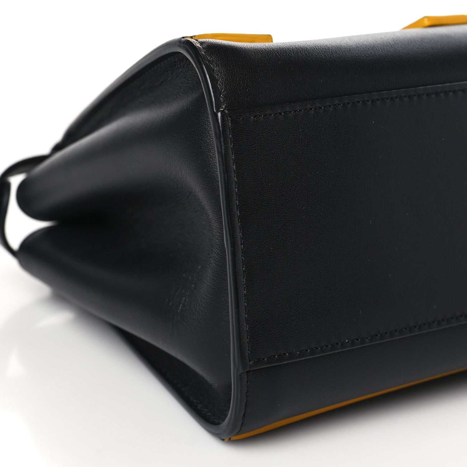Fendi Nappa FF Mini Peekaboo Iconic Satchel Black Sunflower 7 of 8