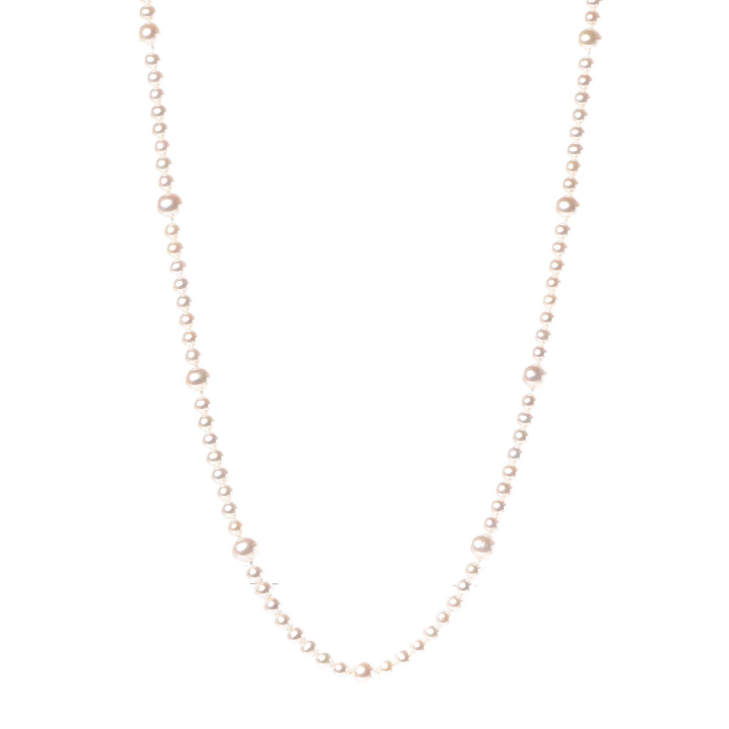 Tiffany Sterling Silver Ziegfeld Graduated Pearl Necklace 32" 1 of 7