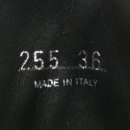 Prada Spazzolato Rois Nylon Metal Triangle Logo Monolith Pouch Pocket 55mm Boots 36 Black 9 of 9