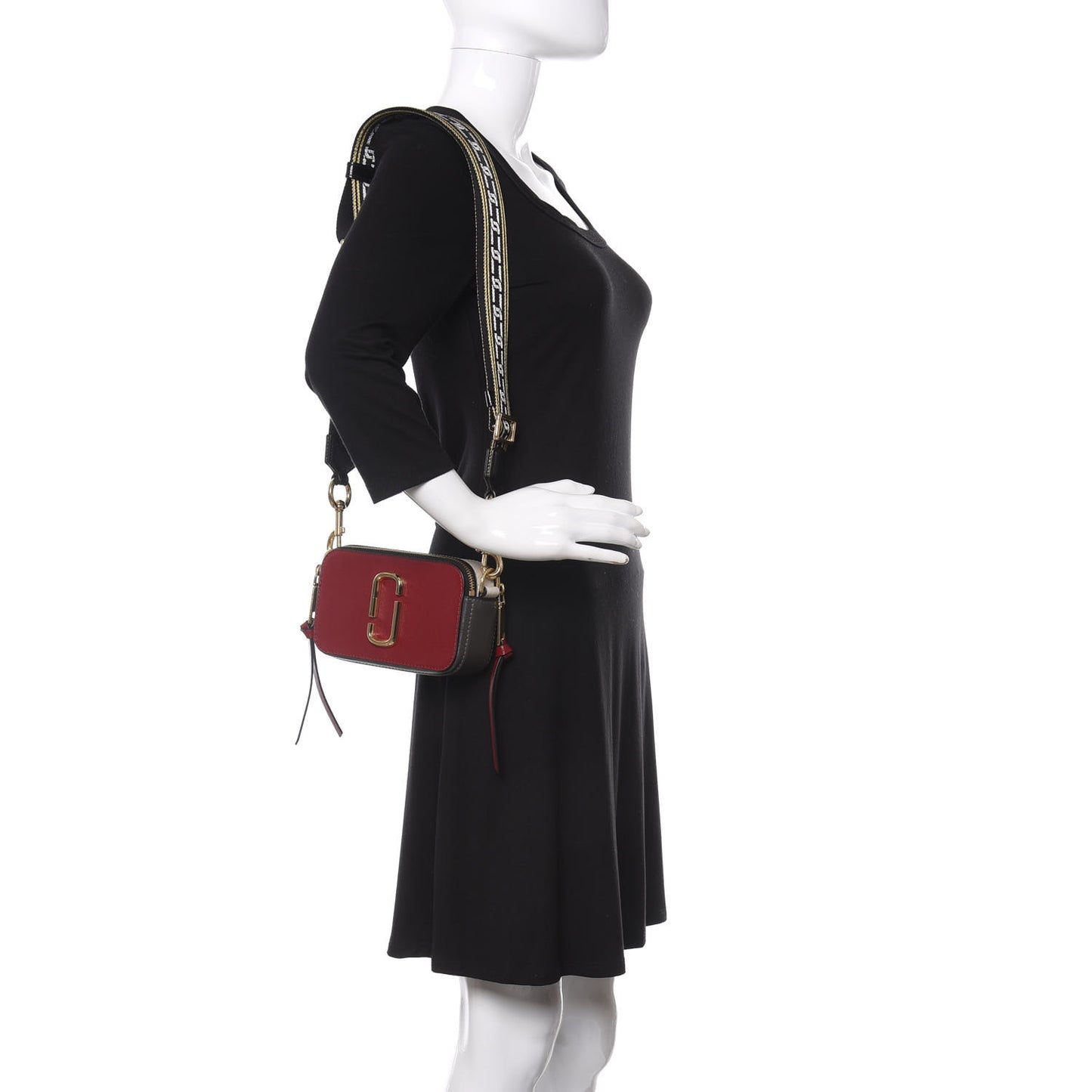 Saffiano Small Snapshot Camera Bag Red Multicolor