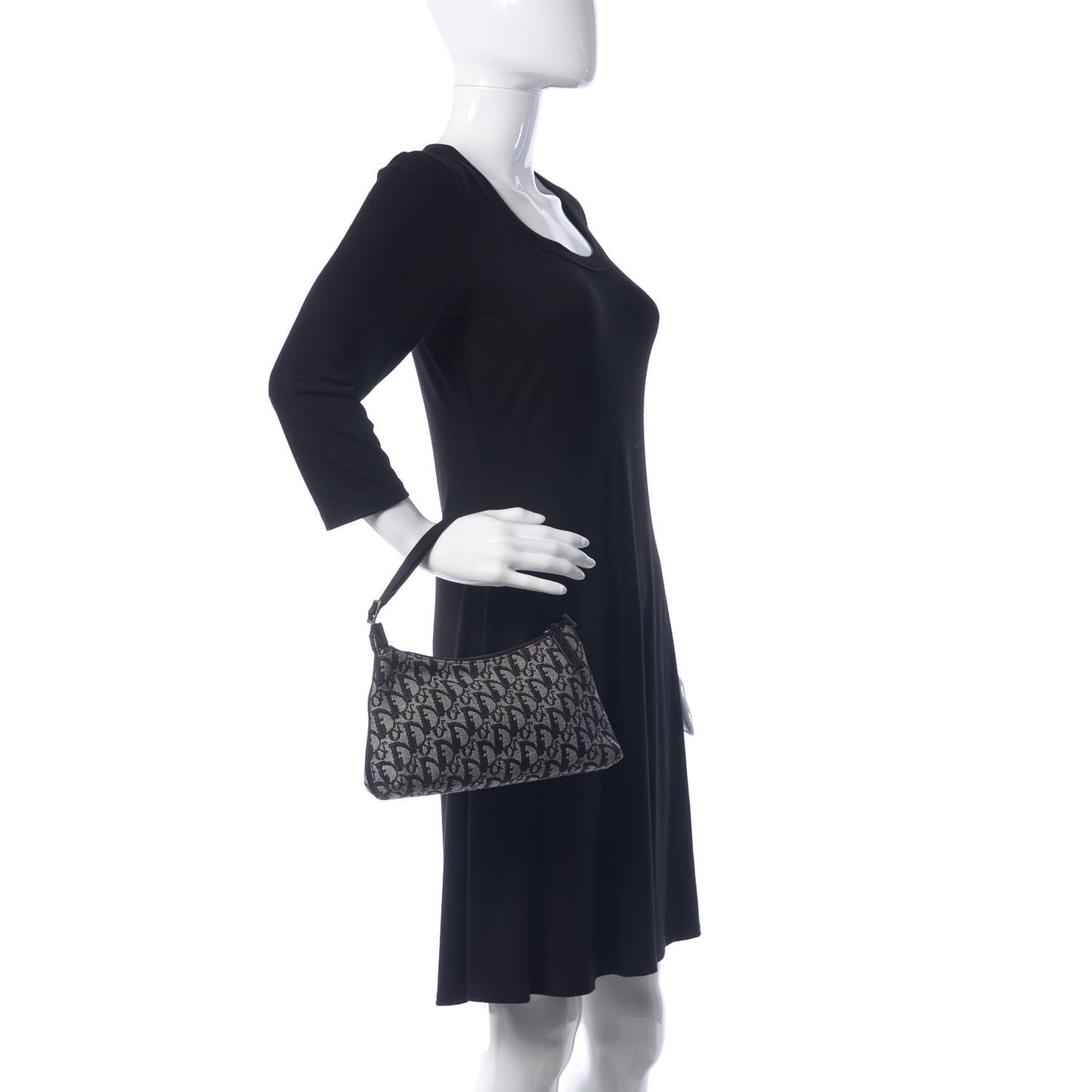 Monogram Shoulder Bag Pochette Black