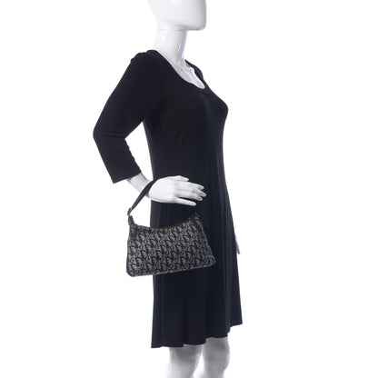 Christian Dior Monogram Shoulder Bag Pochette Black 2 of 10