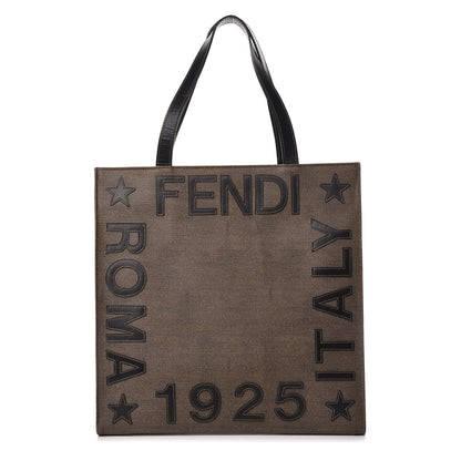 Fendi Canvas Roma 1925 Tote Tobacco 1 of 19