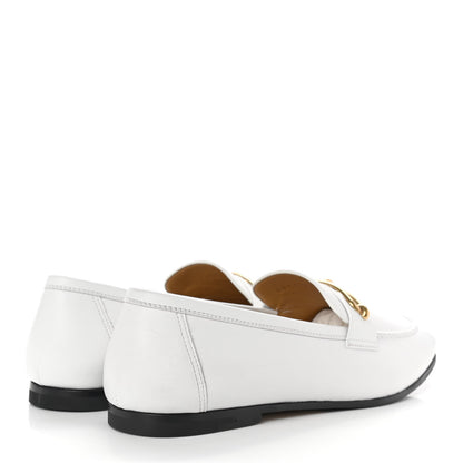 Hermes Calfskin Womens Colette Loafers 37.5 White 4 of 8