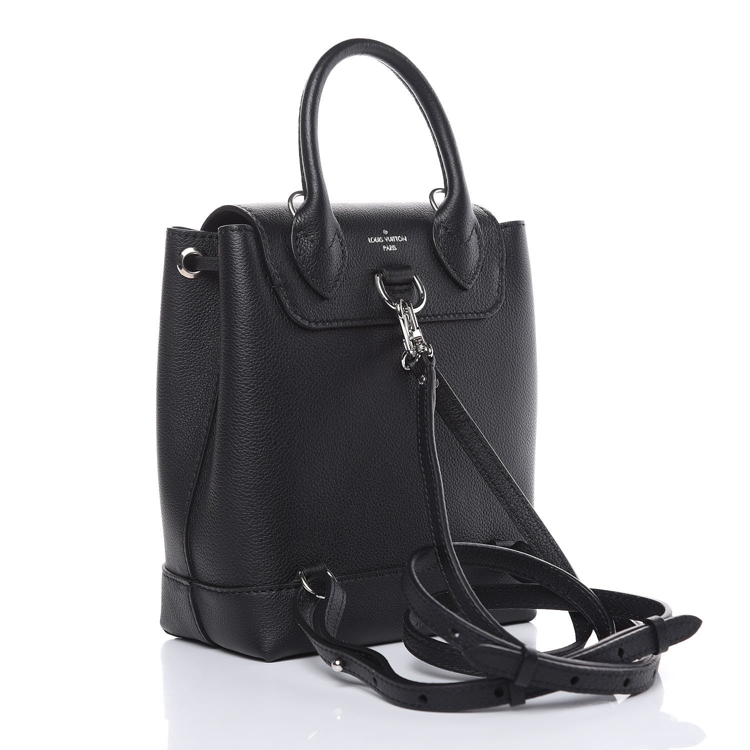 Louis Vuitton Calfskin Lockme Mini Backpack Black 3 of 8