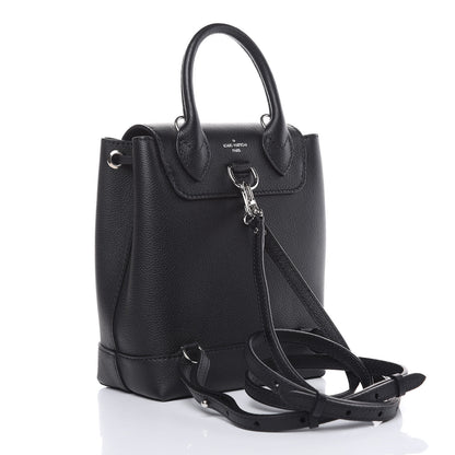 Louis Vuitton Calfskin Lockme Mini Backpack Black 3 of 8