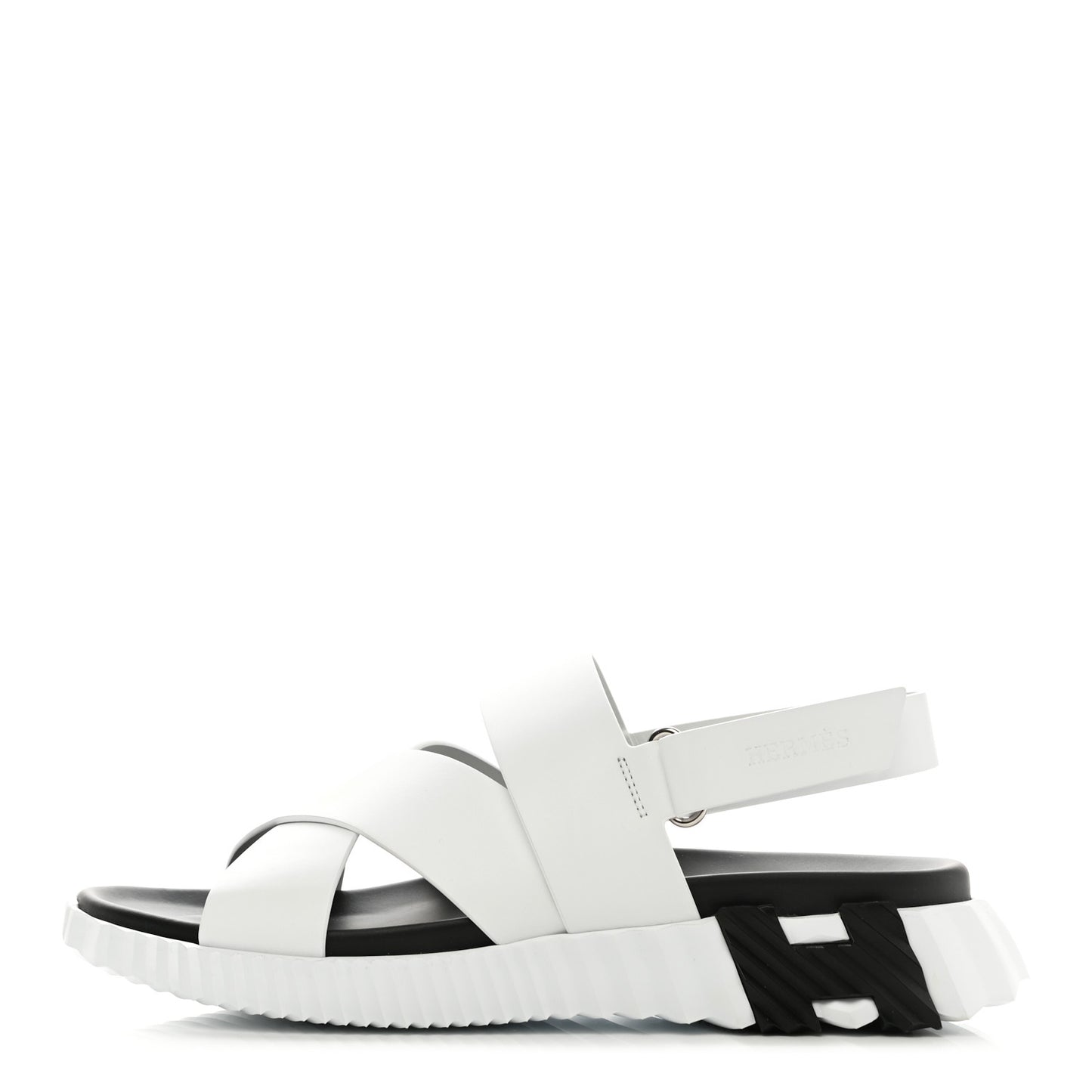 Calfskin Goatskin Mens Electric Sandals 43 White