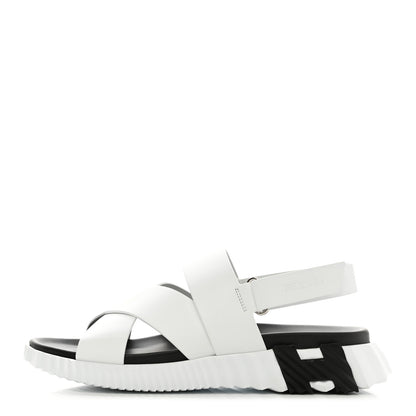 Hermes Calfskin Goatskin Mens Electric Sandals 43 White 1 of 10