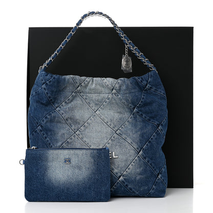 Chanel Denim Quilted Chanel 22 Blue 12 of 12