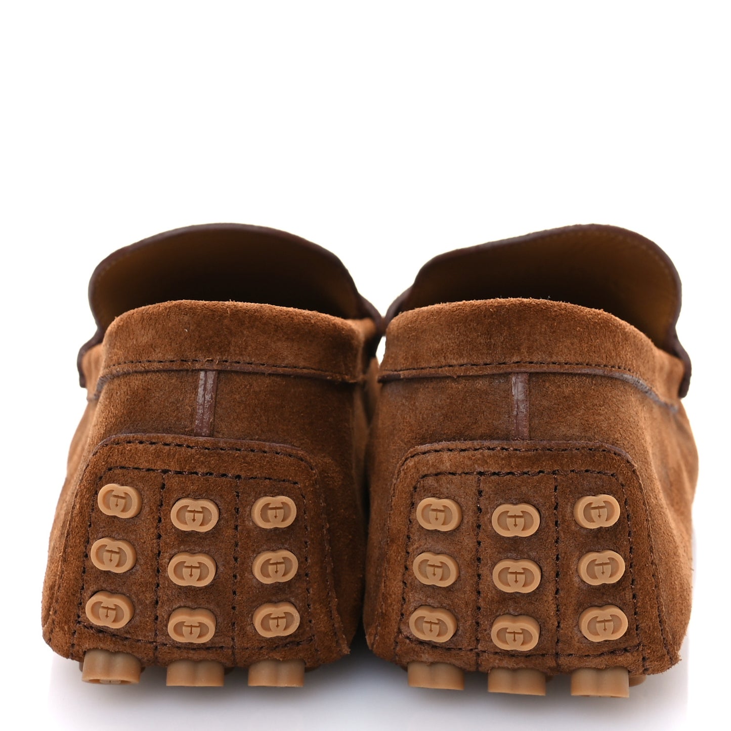 Suede Mens Horsebit Driver Loafers 9.5 Brown