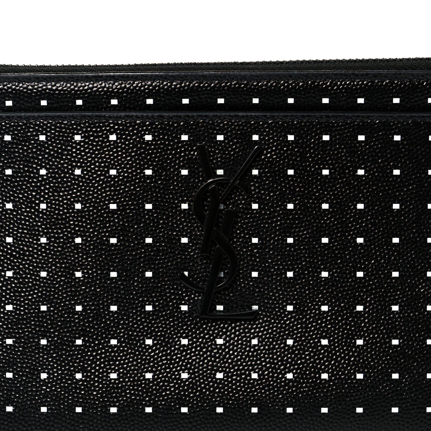 Grain De Poudre Square Dot Zip Bill Pouch Black White