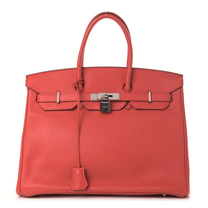 Hermes Taurillon Clemence Birkin 35 Bougainvillea 1 of 8