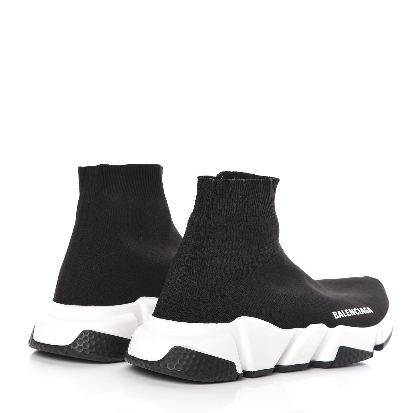 Neoprene Knit Womens Speed Sneakers 38 Black White