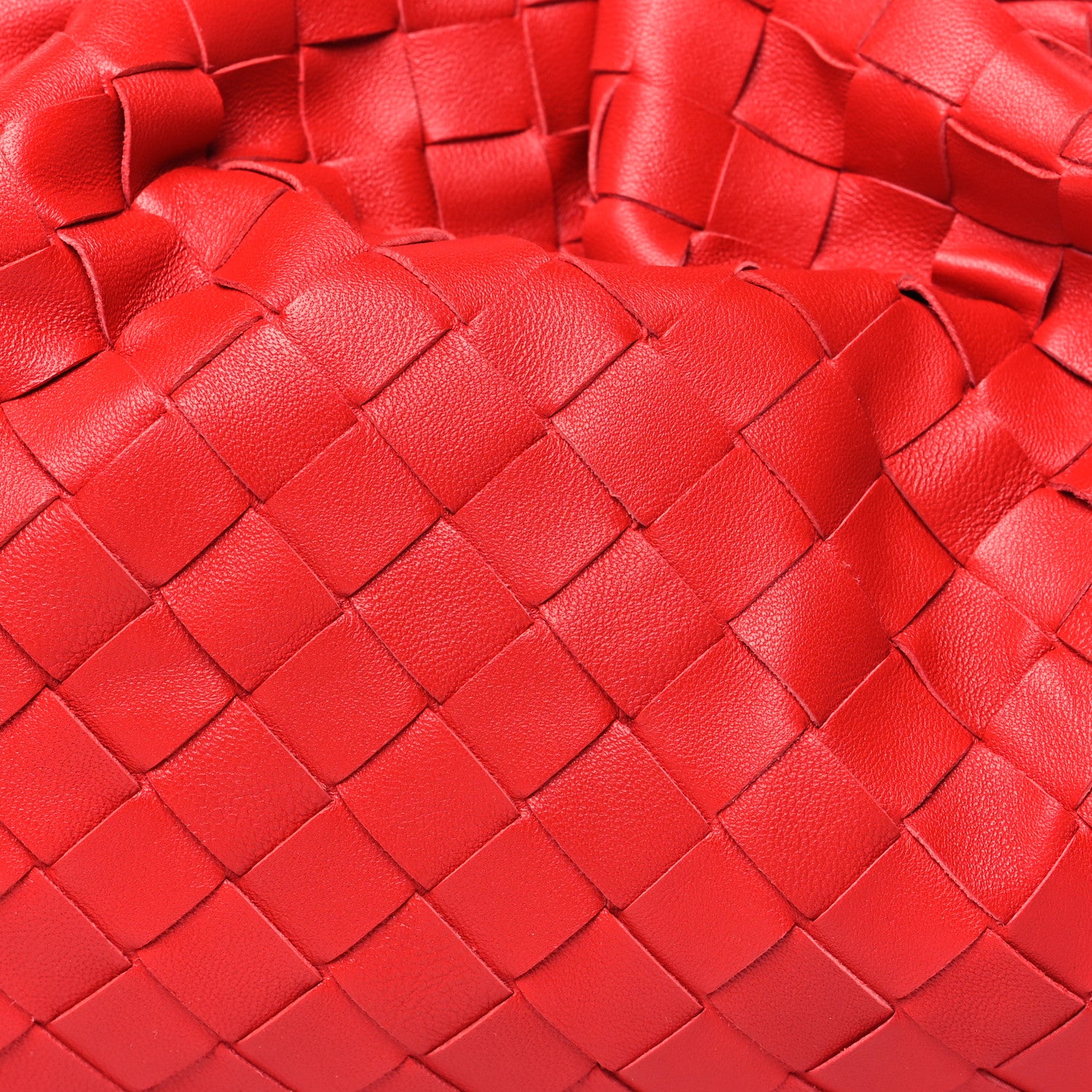 Bottega Veneta Nappa Maxi Intrecciato Teen Pouch Bright Red 8 of 10