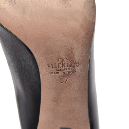 Valentino Garavani Nappa Rockstud Gladiator Lace Up Pumps 37 Black 10 of 11
