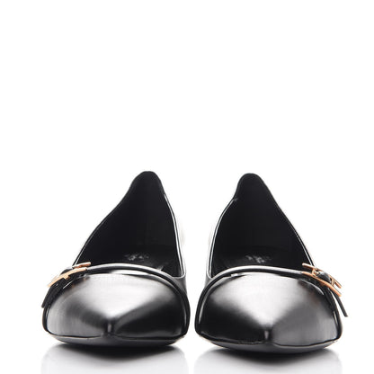 Hermes Calfskin Lauren Pumps 38 Black 2 of 8