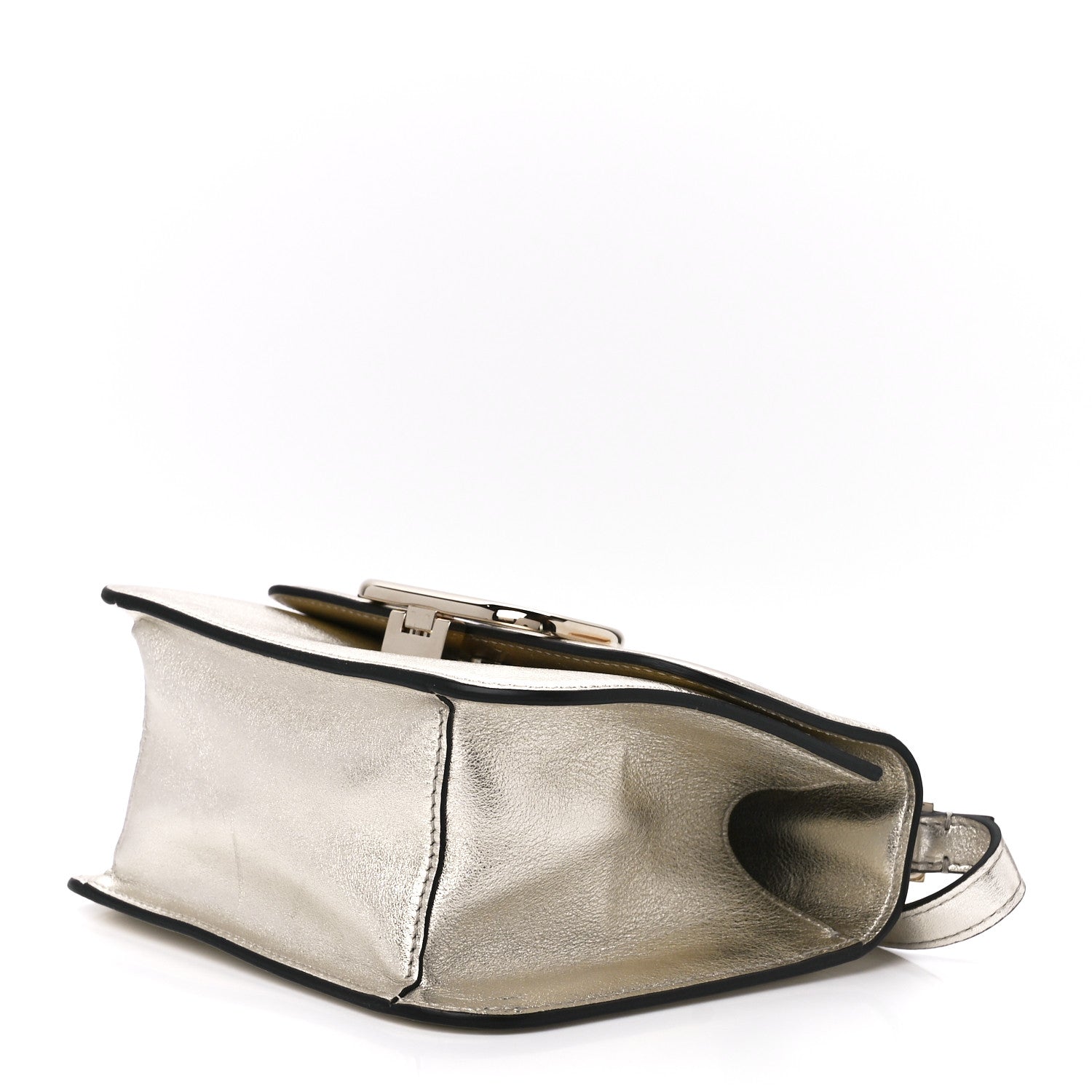 Valentino Garavani Metallic Calfskin Small VSling Shoulder Bag Silver 10 of 12