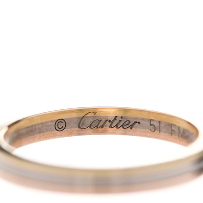 Cartier 18K Pink White Yellow Gold 2.5mm Vendome Louis Cartier Wedding Band Ring 51 5.75 4 of 7