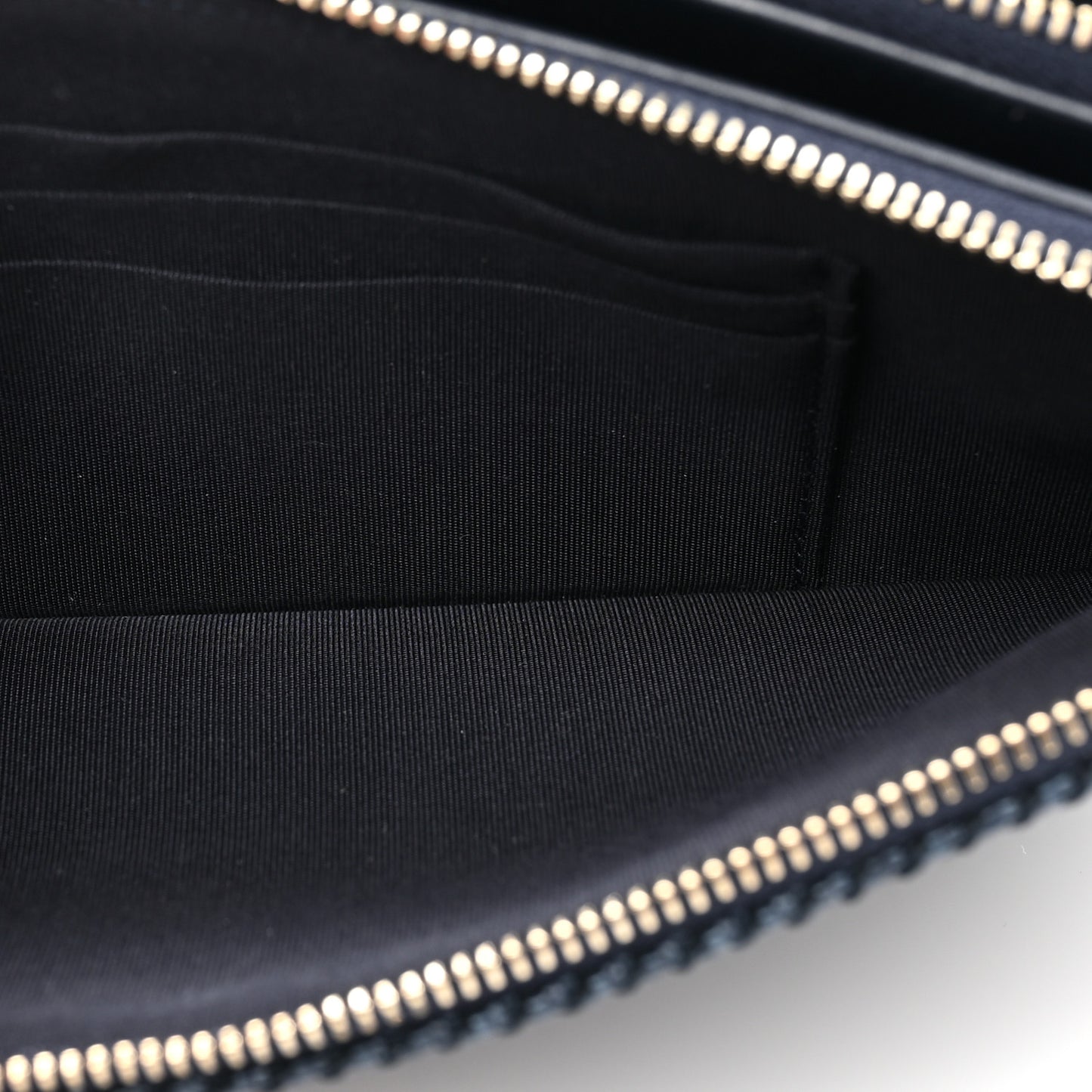 Lurex Straw Small Deauville Clutch With Chain Blue