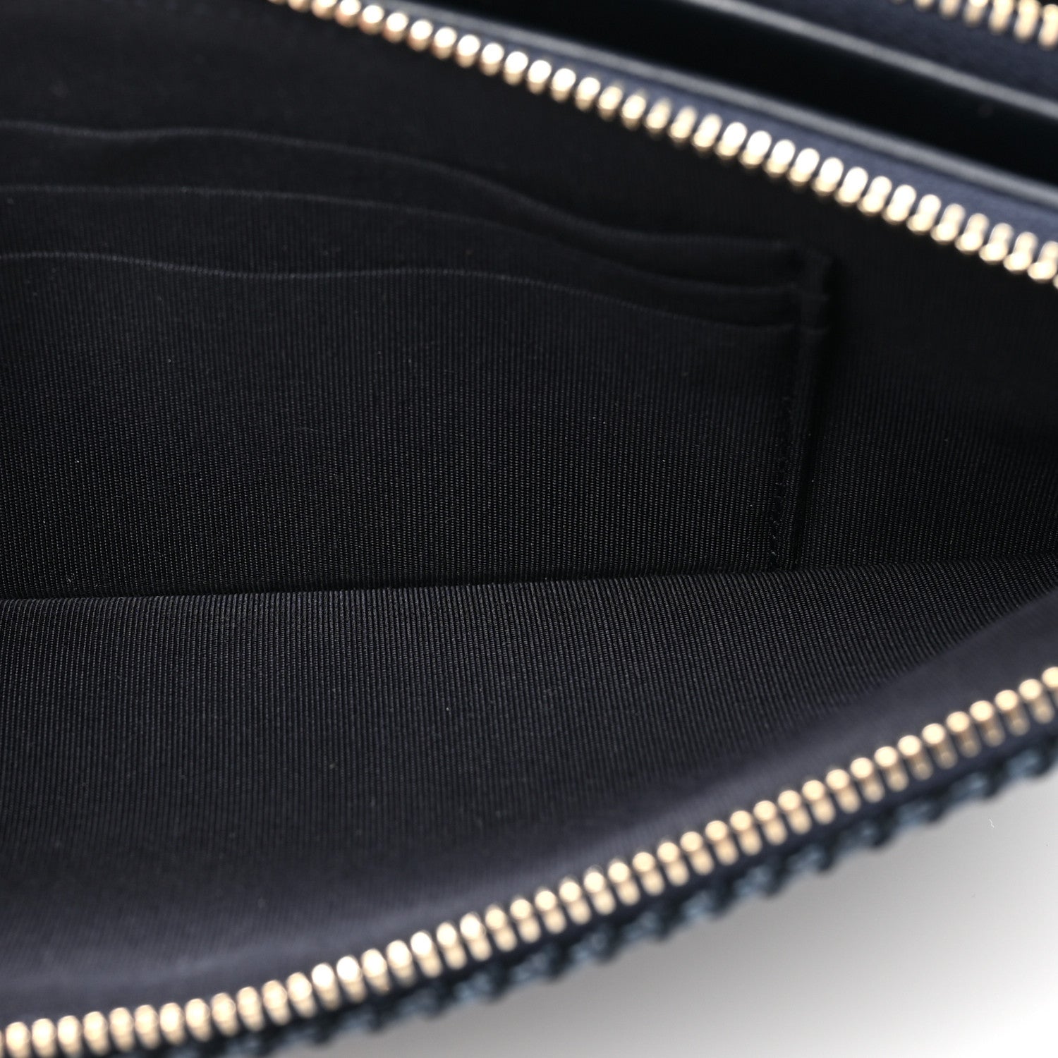 Chanel Lurex Straw Small Deauville Clutch With Chain Blue 8 of 13