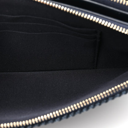 Chanel Lurex Straw Small Deauville Clutch With Chain Blue 8 of 13