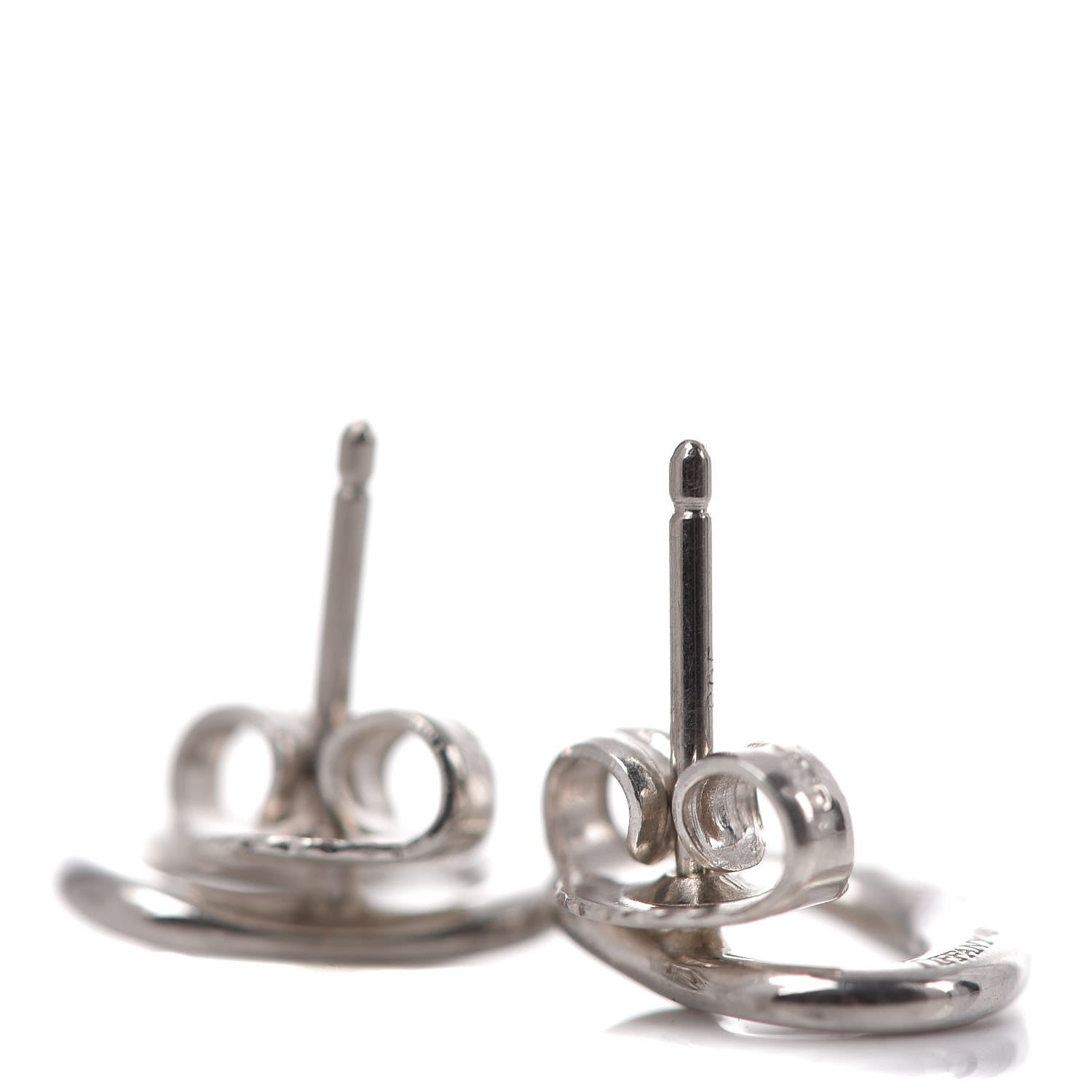 Tiffany Sterling Silver 11mm Elsa Peretti Open Heart Earrings 3 of 4
