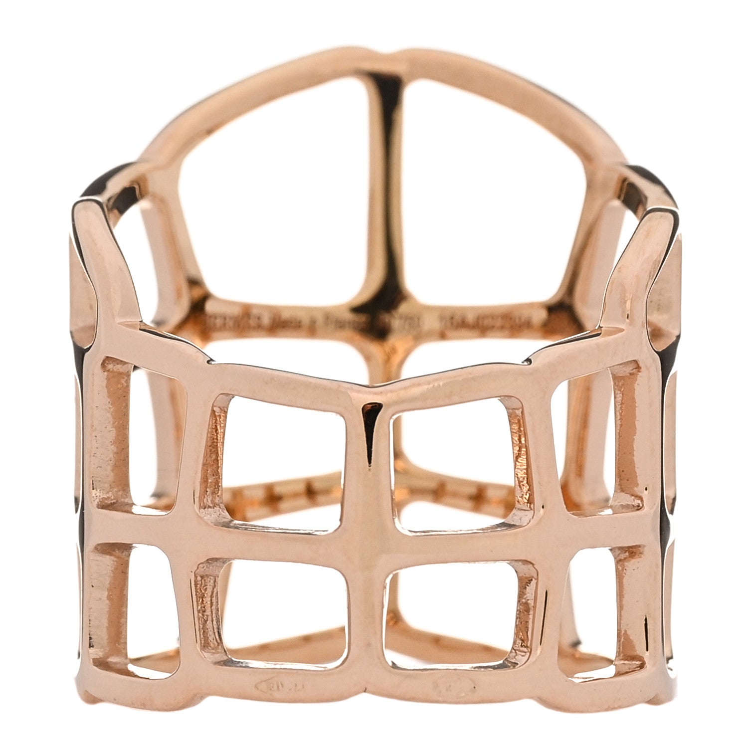 Hermes 18K Rose Gold GM Niloticus Ombre Ring 53 6.25 3 of 4