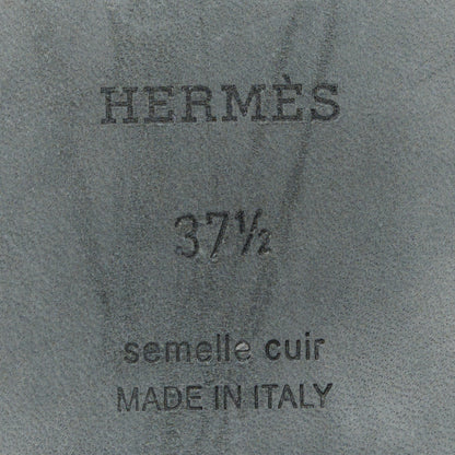 Hermes Denim Canvas Oran Sandals 37.5 Bleu Brut 8 of 9