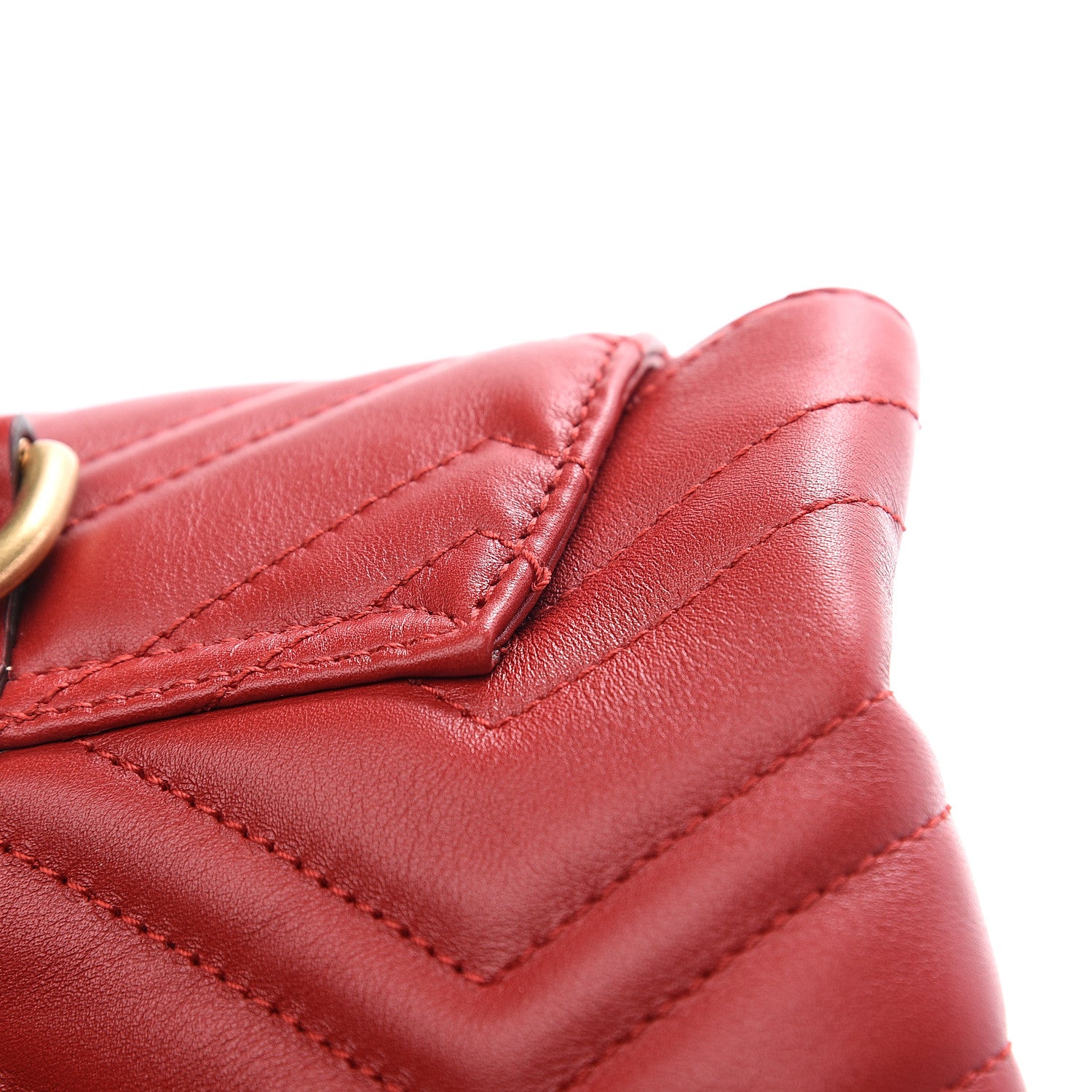Gucci Calfskin Matelasse GG Marmont Flap Backpack Hibiscus Red 10 of 10
