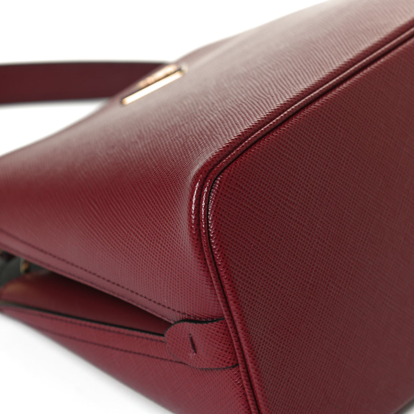 Saffiano Cuir Small Matinee Tote Cherry Black